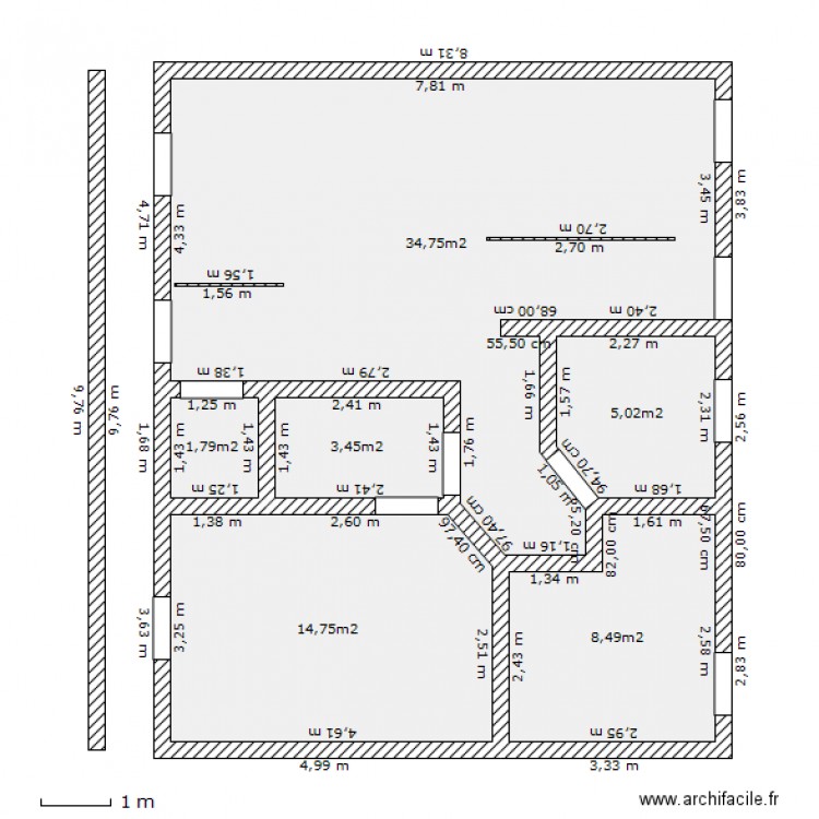 plan maison rdc  2. Plan de 0 pièce et 0 m2