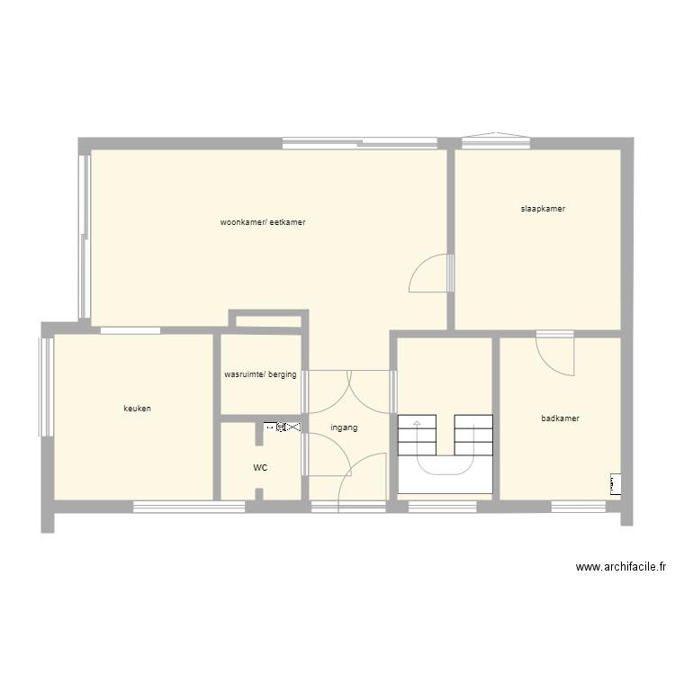 rez avec nom. Plan de 0 pièce et 0 m2