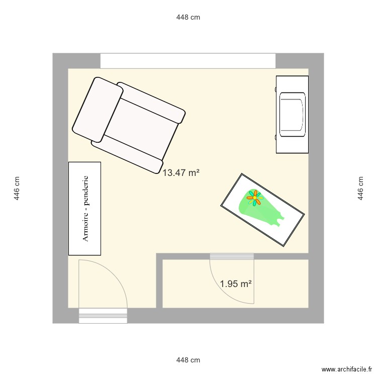 Chambre XXX. Plan de 0 pièce et 0 m2