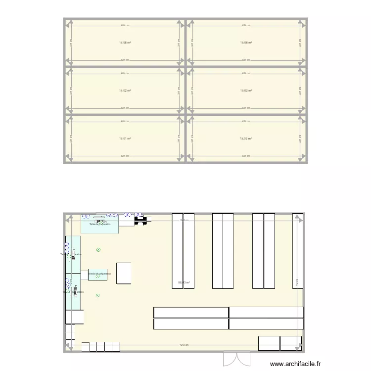 Algecos LVL Meyzieu. Plan de 