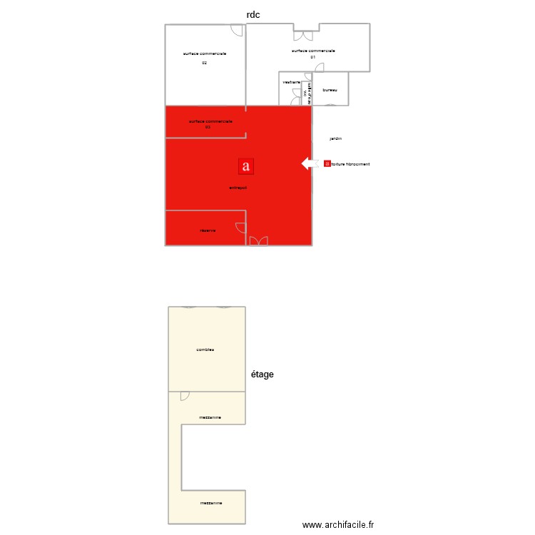 cornil mag am. Plan de 0 pièce et 0 m2