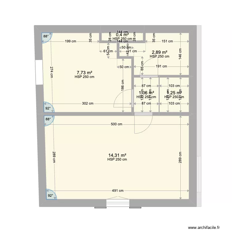 Le Grand Buat : Petite maison. Plan de Le Grand Buat : Petite maison. Plan de