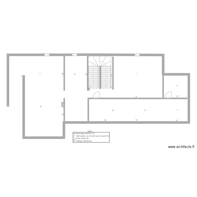 plan sous sol maison . Plan de 0 pièce et 0 m2