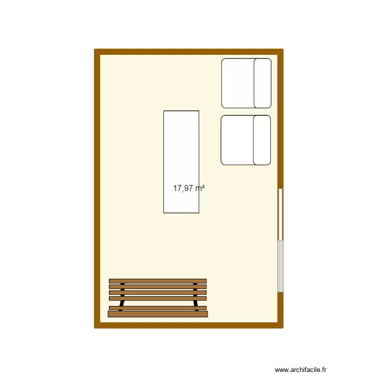 V&eacute;randa. Plan de 