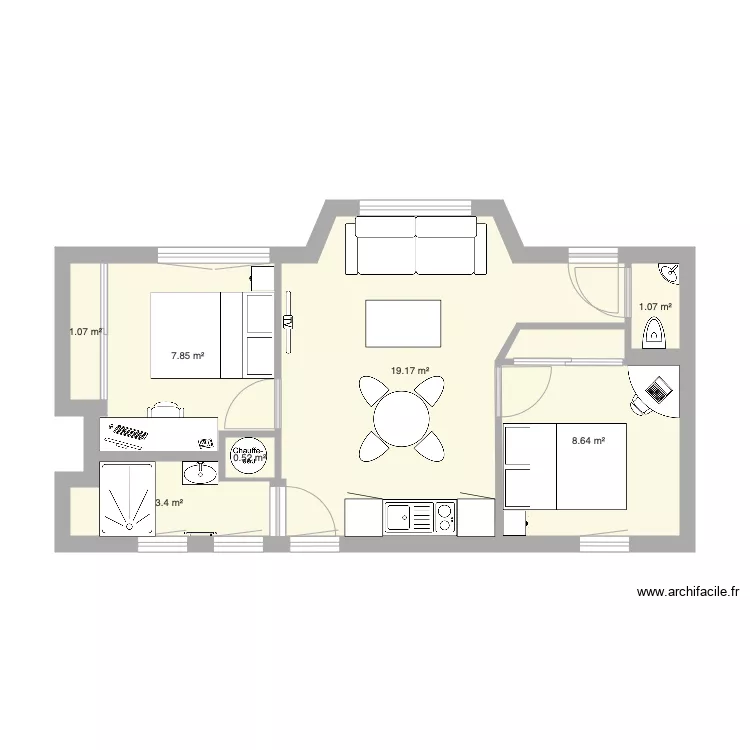 Appartement Avila v4. Plan de 