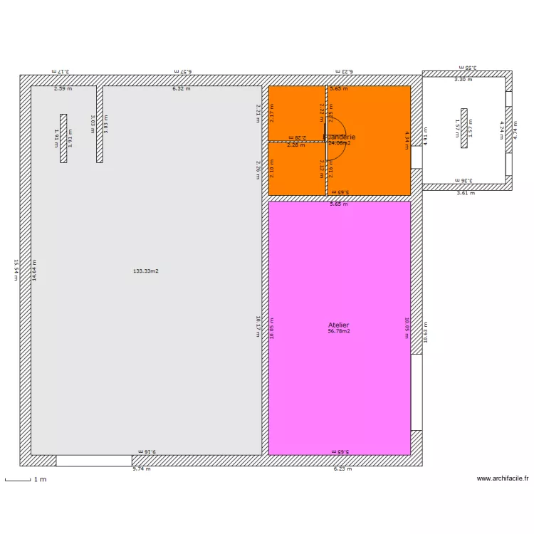 projet gite. Plan de 