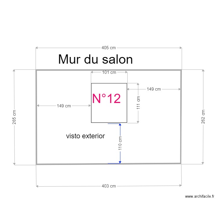 Mur salon maçon. Plan de 0 pièce et 0 m2