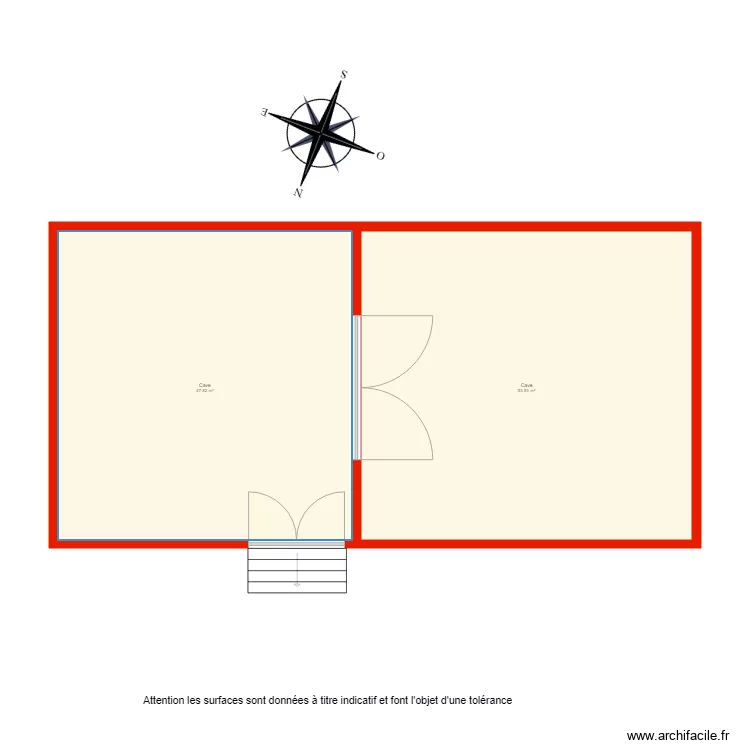BI 3276 Cave non C&ocirc;t&eacute;. Plan de 