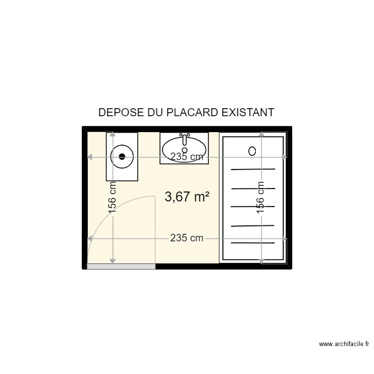 GARDYN J MICHEL. Plan de 1 pièce et 4 m2