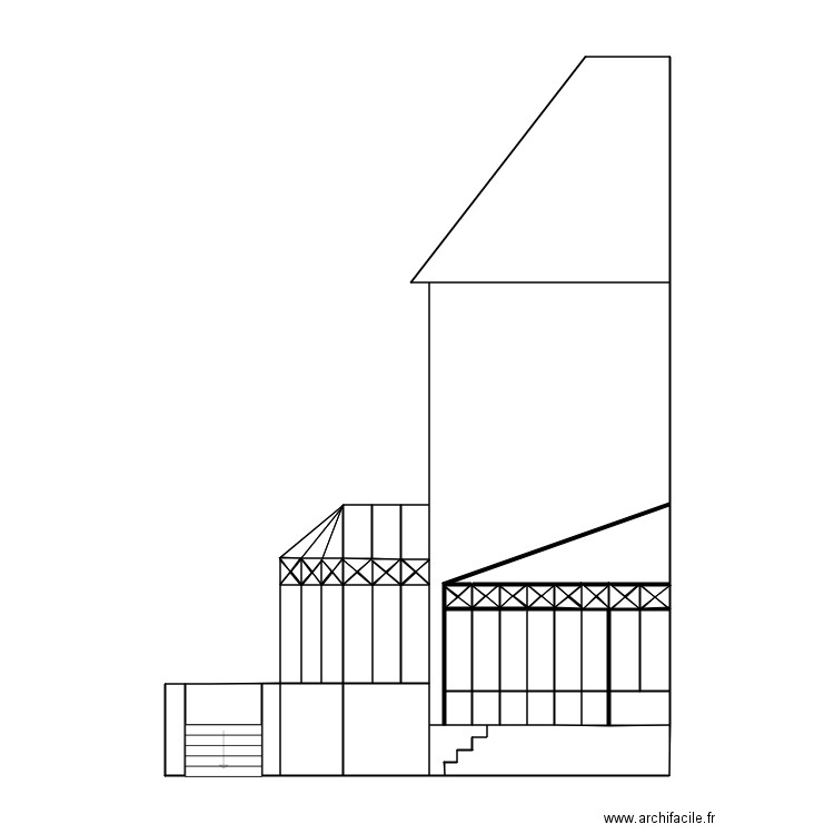 Projet Michaud coté Rénoval. Plan de 0 pièce et 0 m2