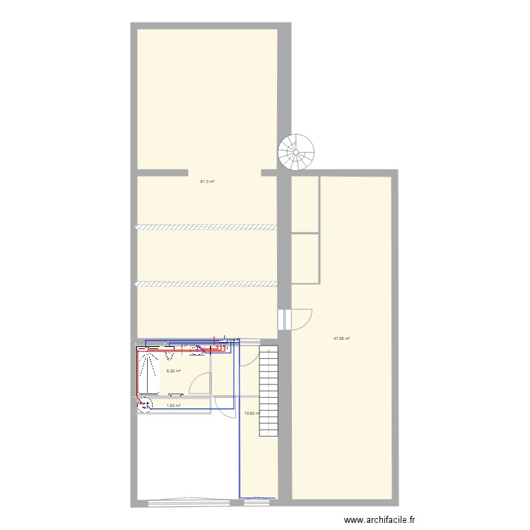 Maison RDC Plomberie. Plan de 0 pièce et 0 m2