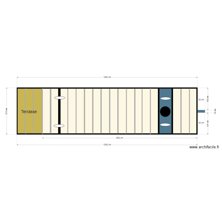 chassis roulotte 10 5 m. Plan de 0 pièce et 0 m2