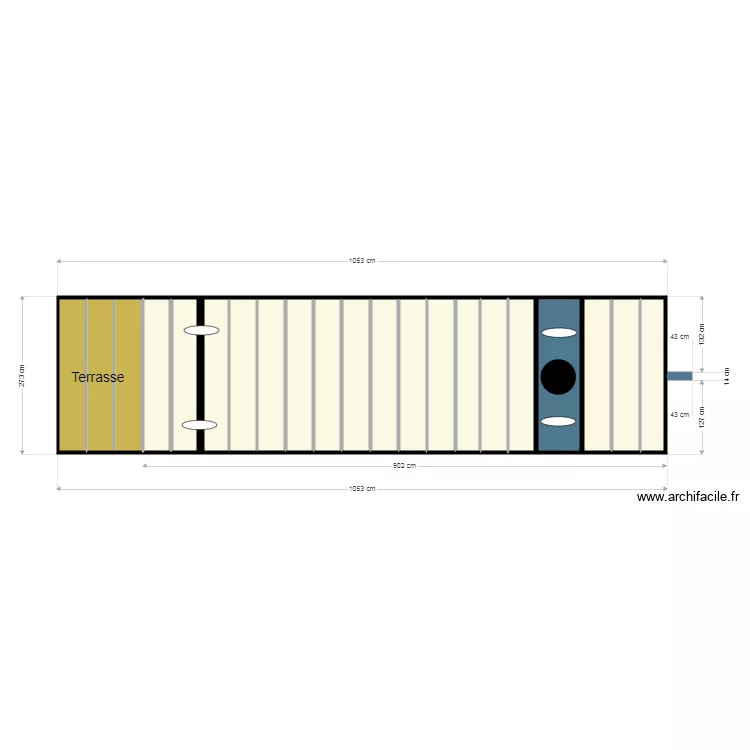 chassis roulotte 10 5 m. Plan de 