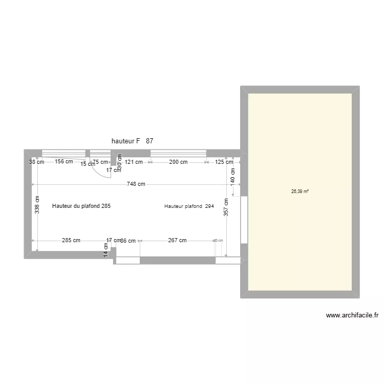 maison cuisine avec cote. Plan de 