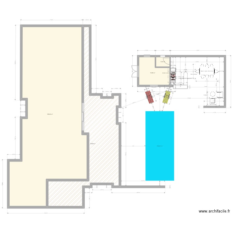 POOL HOUSE 4. Plan de 4 pièces et 228 m2