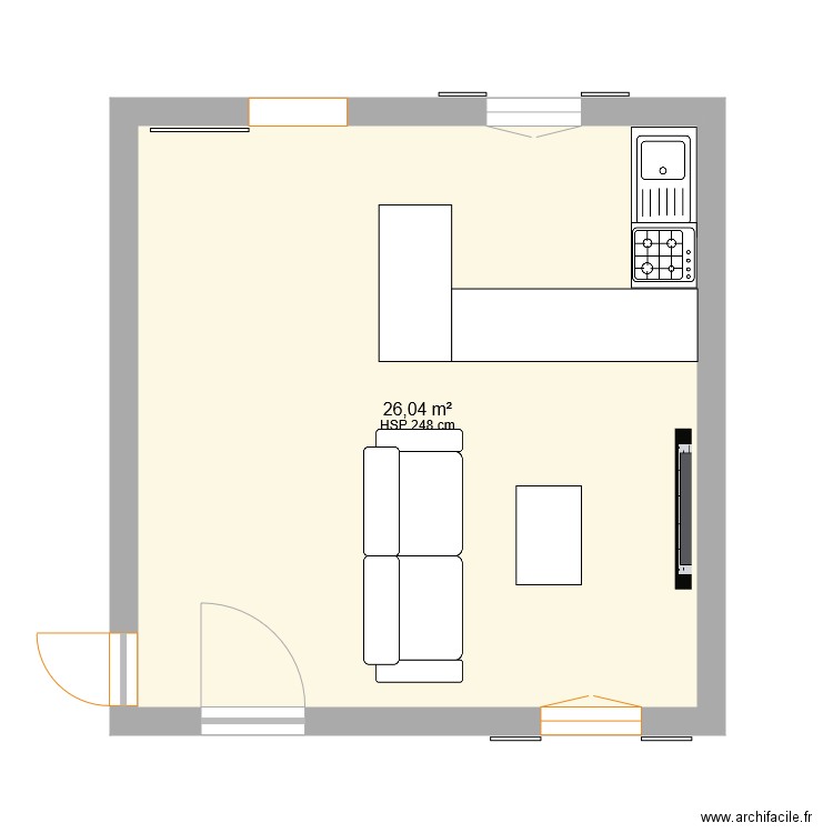 maison derrière le mur . Plan de 0 pièce et 0 m2