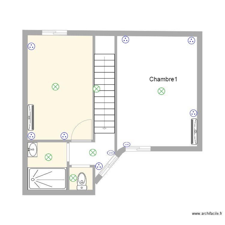 Plan ETAGE futur maison. Plan de 0 pièce et 0 m2