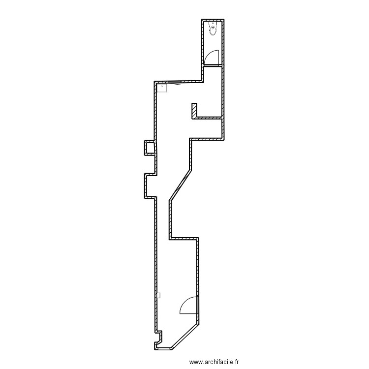 Charlotte la girafe zoning. Plan de 3 pièces et 27 m2