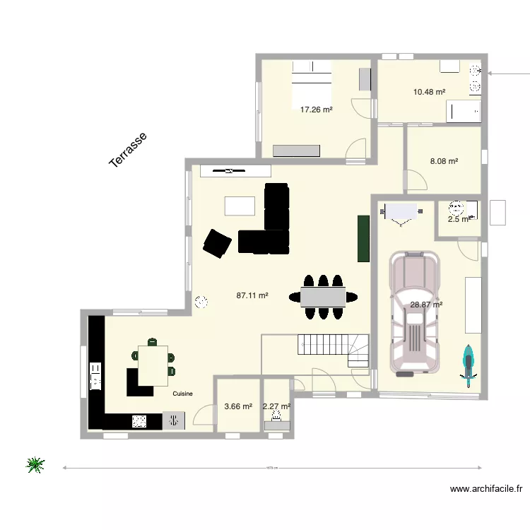 sans contours. Plan de 