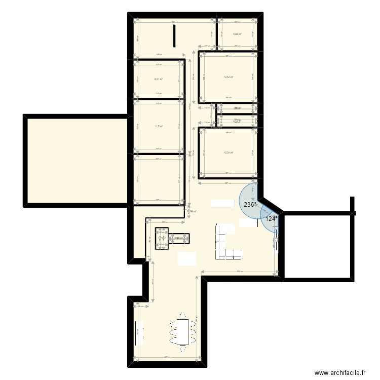 MAISON 2. Plan de 10 pièces et 159 m2