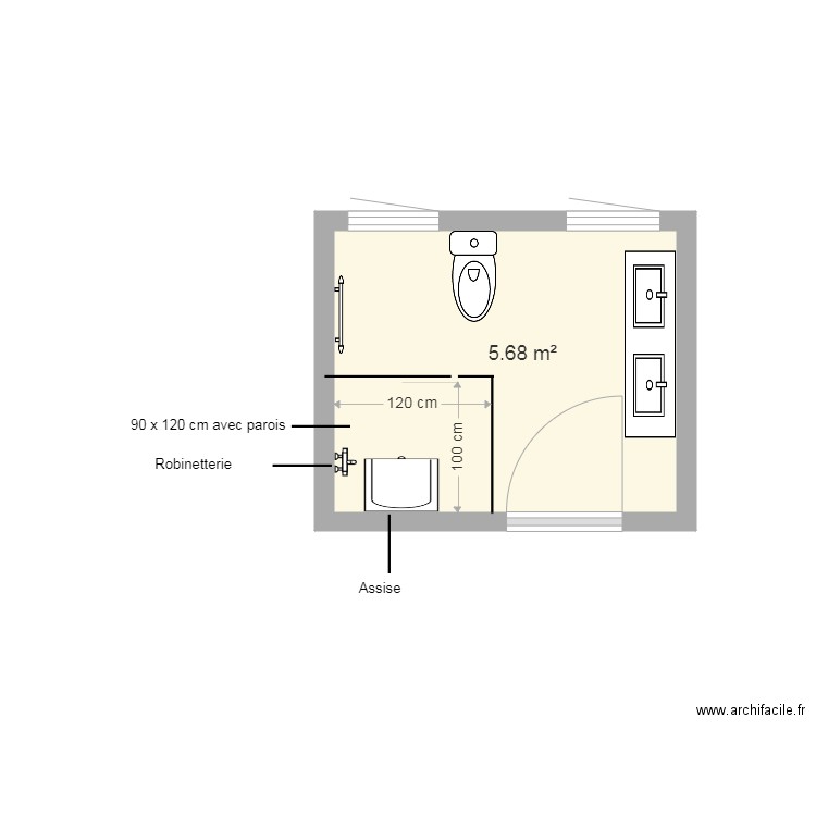 Bonnet SDB Projet. Plan de 0 pièce et 0 m2