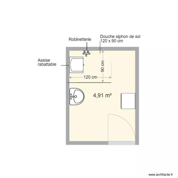 SDB forgeron projet. Plan de 