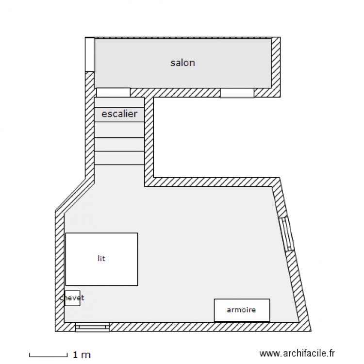 chambre étage. Plan de 0 pièce et 0 m2