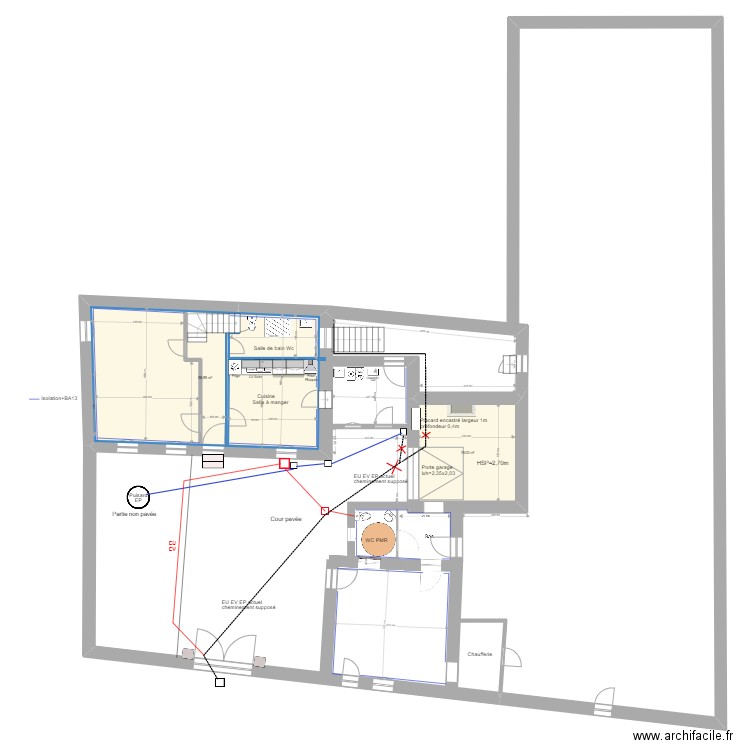 Bourron Presbytère RdeC . Plan de 0 pièce et 0 m2