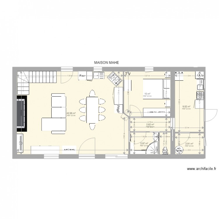 MAISON MAHE. Plan de 0 pièce et 0 m2