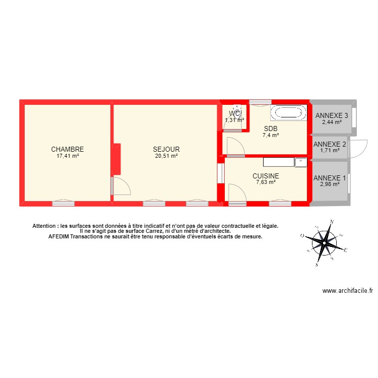 BI8818. Plan de 10 pièces et 62 m2