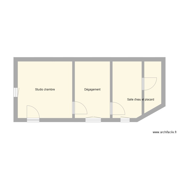 Laroussinie studio. Plan de 0 pièce et 0 m2