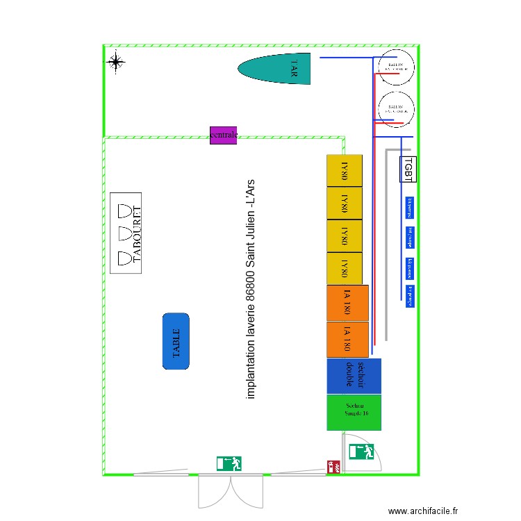 PLAN LAVERIE. Plan de 0 pièce et 0 m2