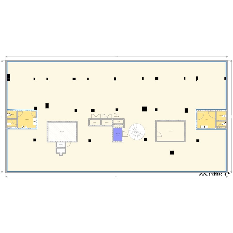 8 Vernier actuel sans cloisons. Plan de 0 pièce et 0 m2