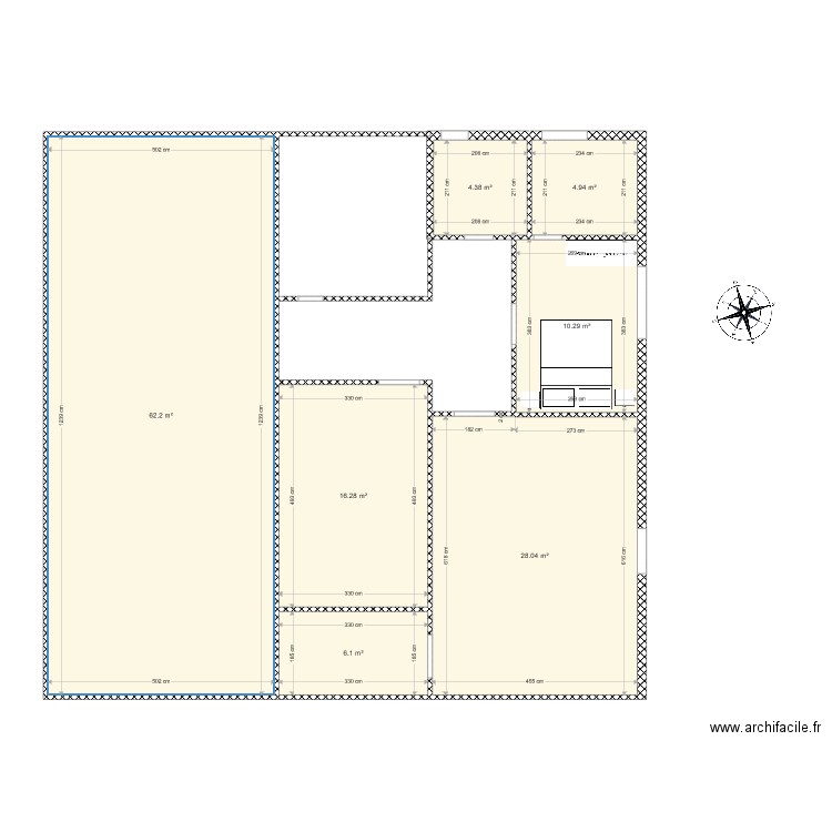 VR 3 pièces 2 salles douche lit à l Est. Plan de 0 pièce et 0 m2