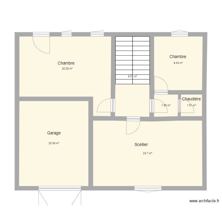 Rez de chaussée projet. Plan de 0 pièce et 0 m2