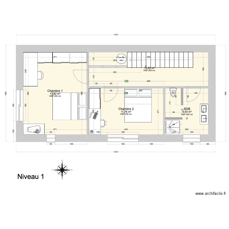 Maison ISOSPAN. Plan de 7 pièces et 151 m2