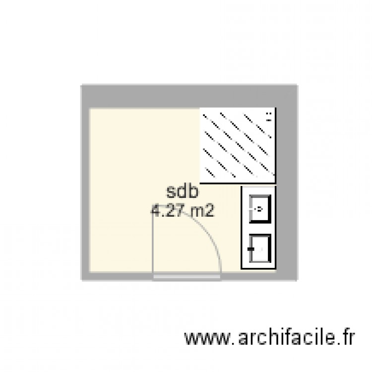 plan sdb projet PAYRE YVETTE. Plan de 0 pièce et 0 m2