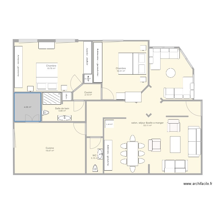 RDC amenagement. Plan de 0 pièce et 0 m2