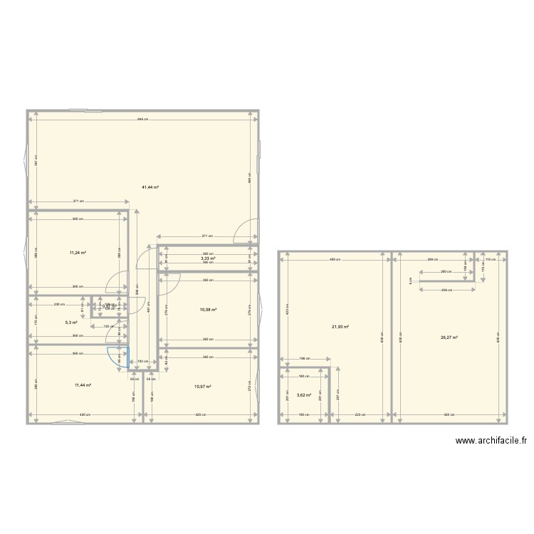 maison Goncelin. Plan de 11 pièces et 147 m2