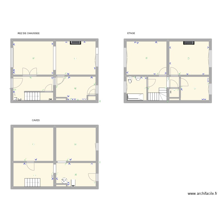 HENRI/MAUS/158. Plan de 7 pièces et 148 m2