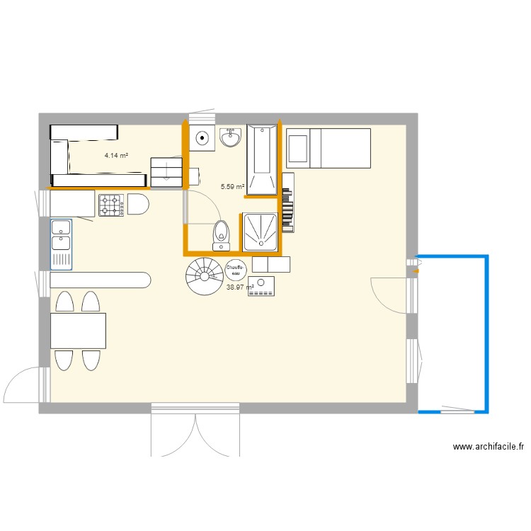 maison 50 m2. Plan de 0 pièce et 0 m2