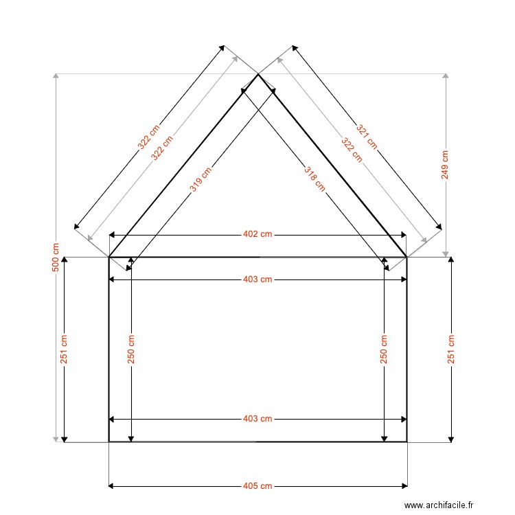 Facade Nord Carport. Plan de 0 pièce et 0 m2