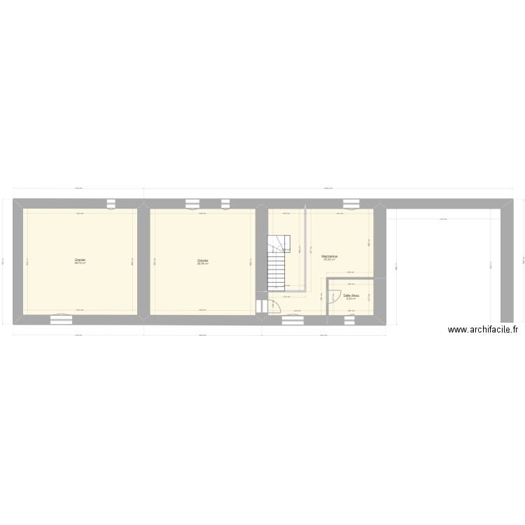 CHEZ VOIX ETAGE. Plan de 5 pièces et 110 m2