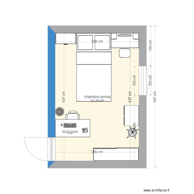 chambre jenna. Plan de 0 pièce et 0 m2