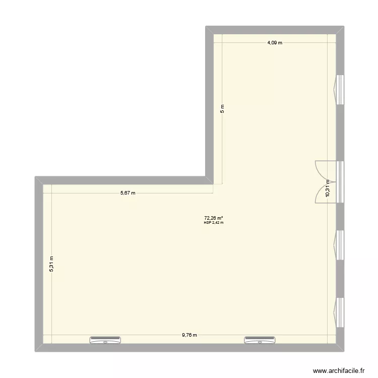 CARLESSO Robert. Plan de 1 et 72 m² CARLESSO Robert. Plan de 1 et 72 m²
