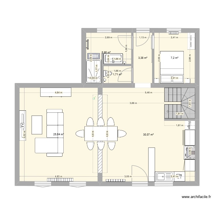 maison avirey plombier 2. Plan de 0 pièce et 0 m2