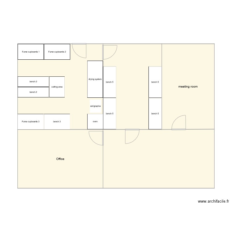 plan labo v2 EN. Plan de 0 pièce et 0 m2