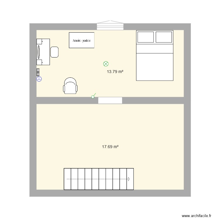 grenier. Plan de 0 pièce et 0 m2