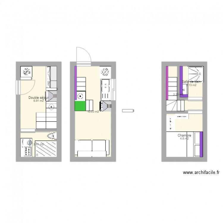 Plan tiny house. Plan de 0 pièce et 0 m2