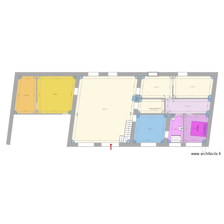 A6 rangement après entrée sans fenetre. Plan de 0 pièce et 0 m2